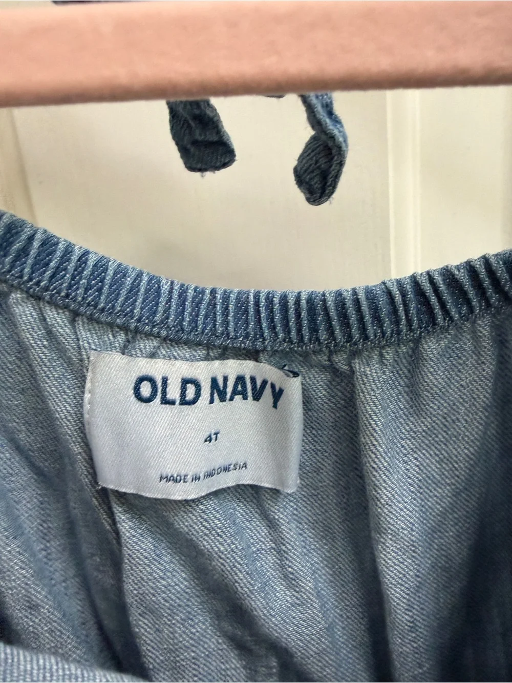 Old Navy 4T Girls Denim Blue Ruffle Hem Sleeveless Sundress Dress